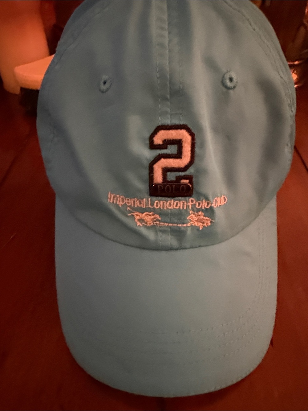 Men's Light Blue Polo Cap - #2 Embroidered